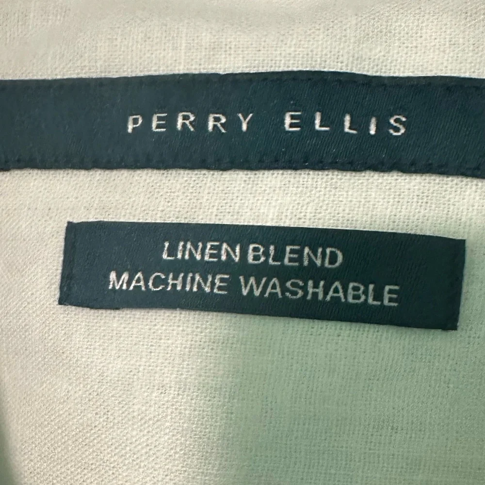 Perry Ellis White Casual Button Down Shirt - Picture 6 of 9